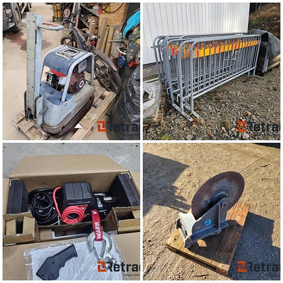 Vibroplatta, Vinsch, Kravallstaket 2,3m Asfaltskärare