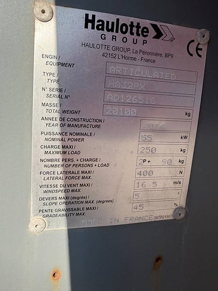 Bomlift 32m Haulotte HA32PX - Begagnad 3 of 12