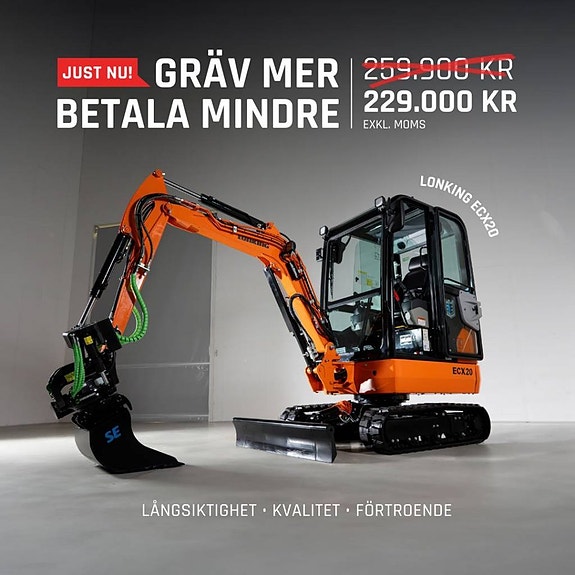 KAMPANJ! Lonking ECX20 med Yanmar-motor
