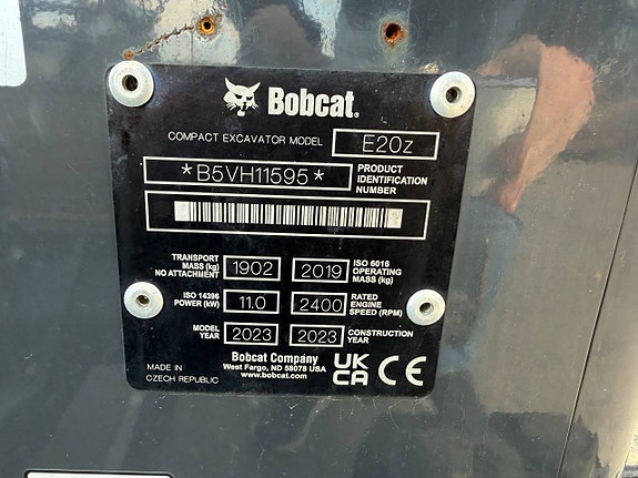 Bobcat E20z - 2 tons minigrävare - 0,99% Ränta 7 of 7