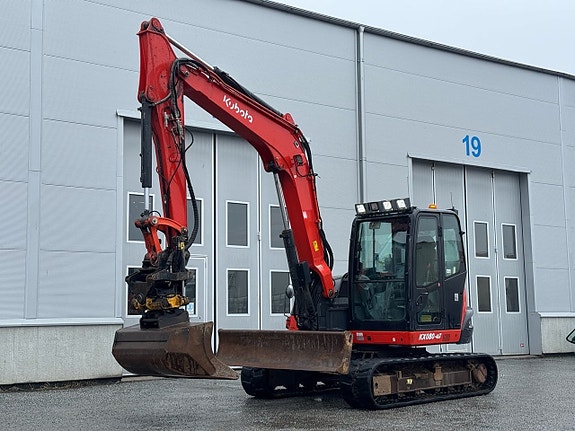 Bandgrävare Kubota KX080-4a -2018 via auktion