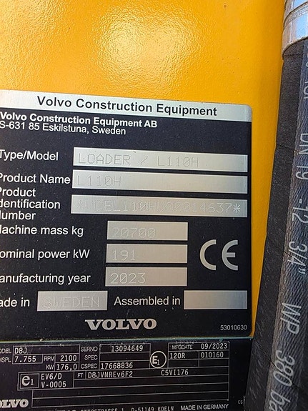 Volvo L110H Long Boom Säljes/For Sale 8 of 12