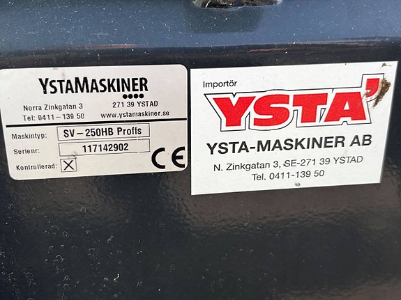 Ysta SV 250 HB proffs Sopvals 3 of 3