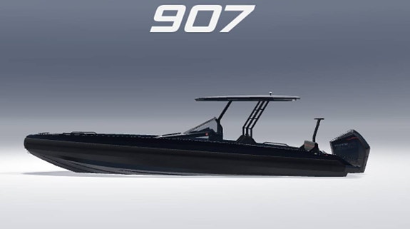 IRON 907 T-Top, Mercury 400 V10 Racing,  bogpropp