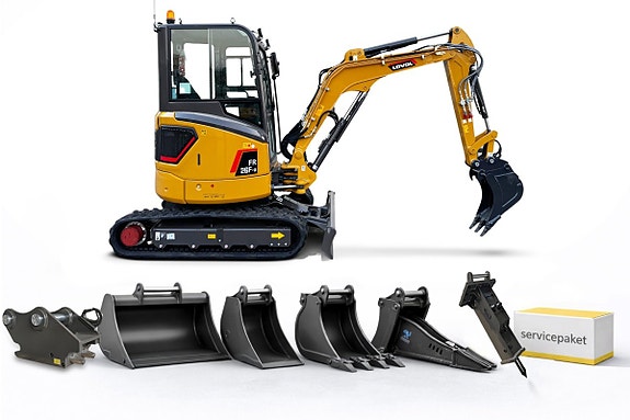 Minigrävare- gräv-och servicepaket, Yanmar steg5, 2,8ton