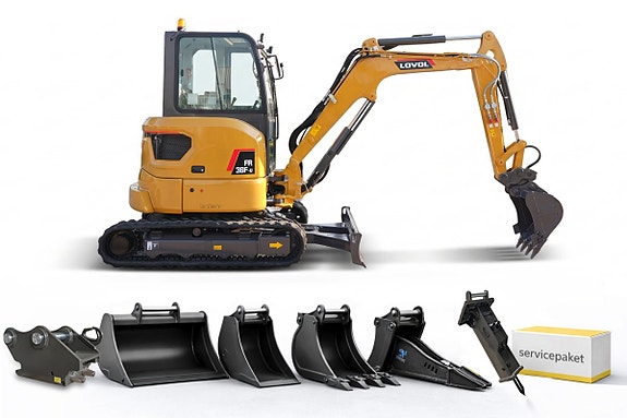 Minigrävare-gräv-och servicepaket,Yanmar Steg5, 3800kg