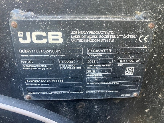 JCB HD 110 WT Hydradig 7 of 12