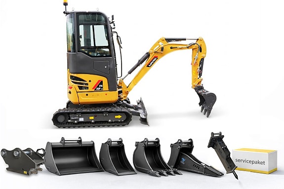 Lovol FR20F-u-Minigrävare-gräv-och servicepaket, Yanmar 2Ton