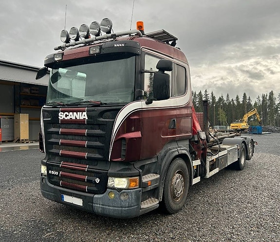 Scania R 500 -2007 krok och kranbil.