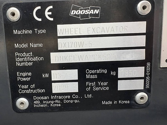 Doosan DX170W-5 13 of 19