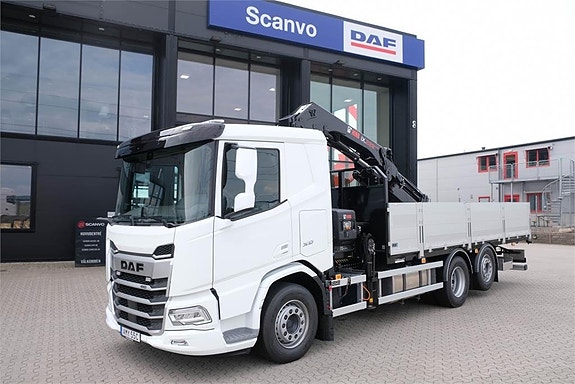 DAF XD 410 FAN Brädgårdsbil med Hiab iX 228 E-5 kran
