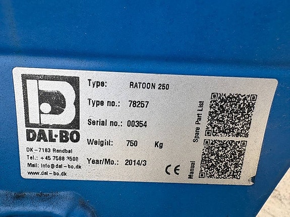 Dal-Bo Ratoon djupharv, 6 pinnar, hydr stenutlösning 4 of 5
