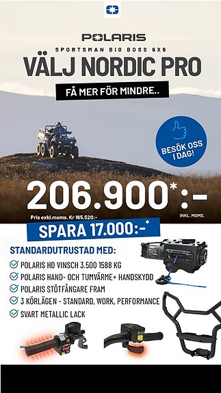 Polaris Sportsman 6x6 570 EPS NORDIC PRO KAMPANJ