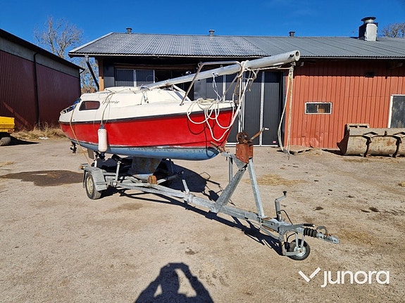 Segelbåt med kärra - Stortriss