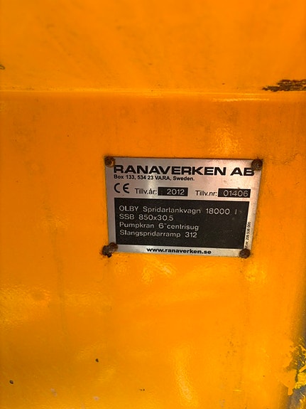 Spridartankvagn Olby gödseltunna 18000l 12m 3 of 3