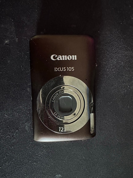 Canon Ixus 105 kompaktkamera 12 MP svart retro digicam