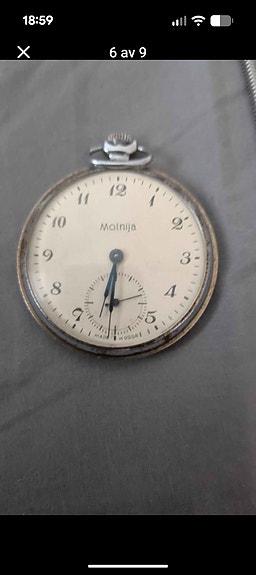 Molnija rysk fickur vintage klocka