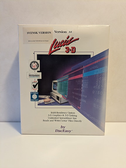 Lucid 3-D Version 2.2 Låda med diskett - Vintage/retro mjukvara