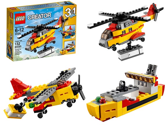 LEGO Creator 3-in-1 Lasthelikoptrar Sportbilar, 2 ombyggningsbara set!
