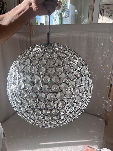 Vintage taklampa retro lampa design kristaller