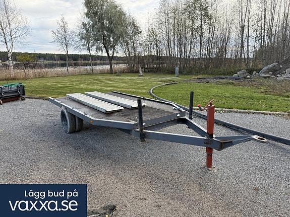 Maskinvagn med aluramper, Flak 3,5x2m
