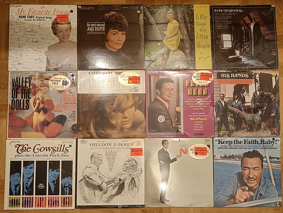 Unik samling 60-talsvinyl – 12 st OSPELADE & INPLASTADE (Sealed