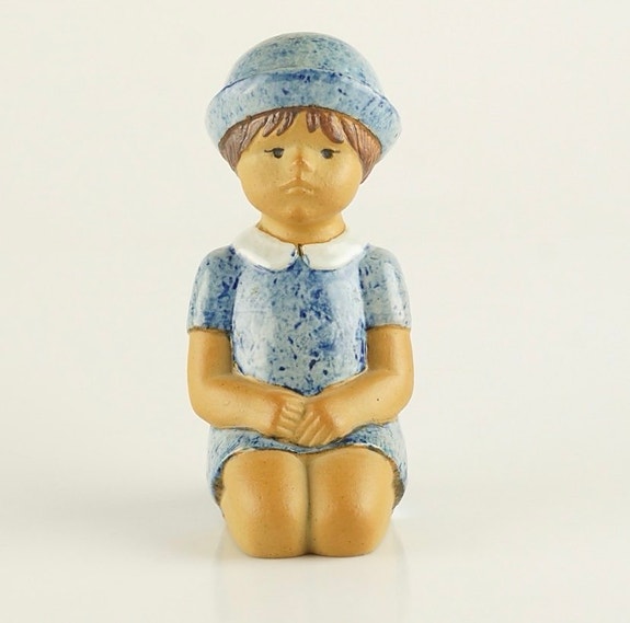 FIGURIN, Lisa Larsson, sommarklädd, stengods, Gustavsberg