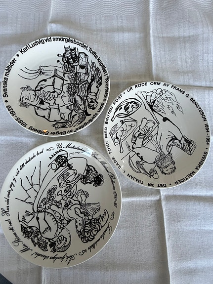 Mycket fina samlartallrikar Gustavsberg