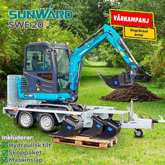 VÅRKAMPANJ! Minigrävare - Grävmaskin - SUNWARD SWE20F