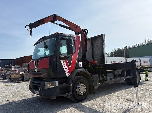 Kranbil Brädgårdsbil Renault Premium