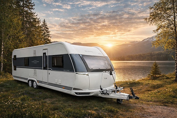 Hobby 720 KWFU Prestige. Barnkammare, Tält