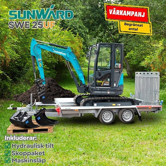 VÅRKAMPANJ! Minigrävare - Grävmaskin - SUNWARD SWE25UF