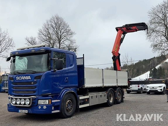 Kranbil Scania G490 Euro 6 med Palfinger kran