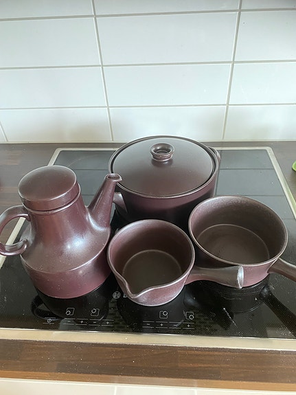 Gustavsberg Terma flamhållfast kökskärl brun keramik