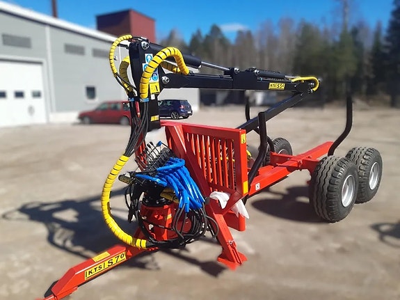 KTS Huggarvagn 7,0 ton med 5,4m-kran