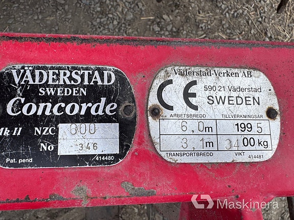 Såmaskin Väderstad Concorde NZC 600 17 of 21