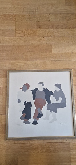 Numrerad konst – signerad grafisk tryck 312/350 i ram