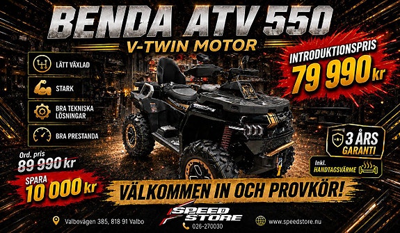 Benda Redstone 550 DL Hur mycket ATV får du för 79 900 kr?