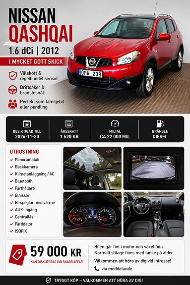 Brugt Nissan Qashqai 1.6 dci
