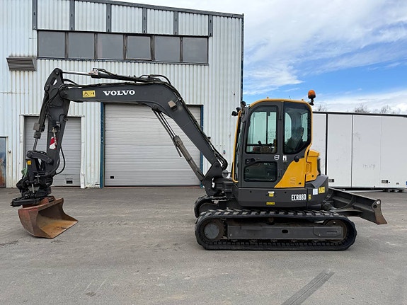 Grävmaskin Volvo Ecr88d sv-såld rotortilt grip