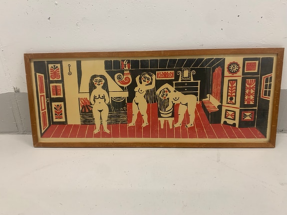 Signerad litografi – 27/50 – retro stil 🎨