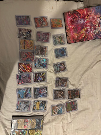 Pokemon samling med holo- och EX-kort