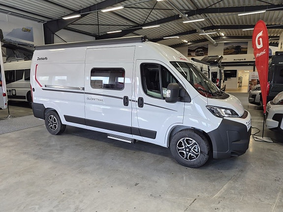 Dethleffs GlobeTrail Active 600 DS dieselvärme, automat, 140 hk, infällda fönster