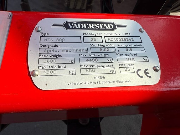 Väderstad NZA800 6 of 19