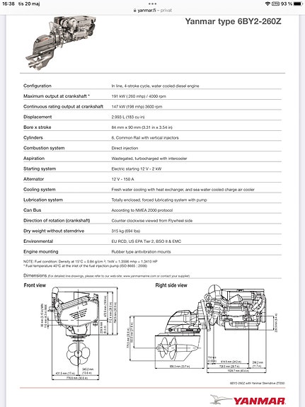 XO 240 RS/IO, Yanmar 6BY3-260/ZT370 11 of 14