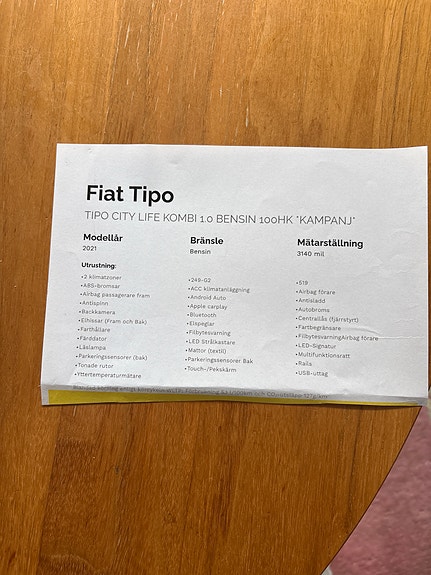 Fiat Tipo 2 of 8