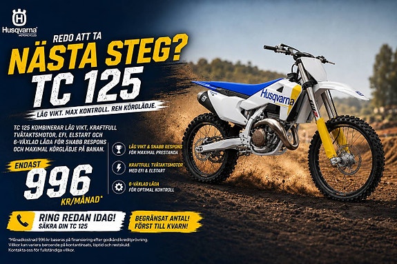 Husqvarna TC 125 | Från 996 kr i månaden!