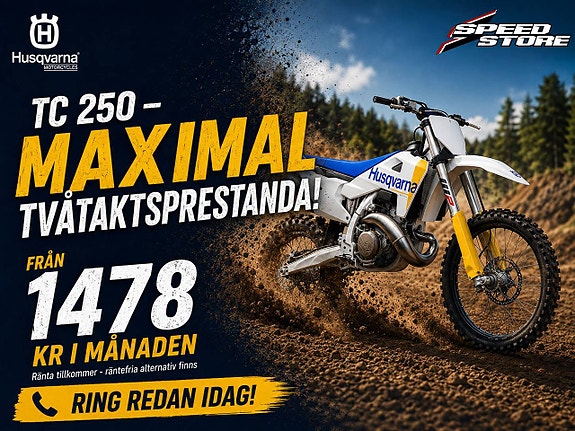 Husqvarna TC 250 | Från 1 478 kr i månaden!