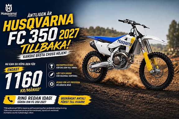 Husqvarna FC 350 | Från 1160 kr i månaden!