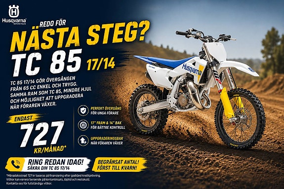 Husqvarna TC 85 17/14 | Från 727 kr i månaden!